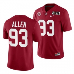 Alabama Crimson Tide Jonathan Allen Crimson 2021 Rose Bowl Champions College Football Playoff College Football Playoff Jersey