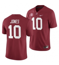 Alabama Crimson Tide Mac Jones Crimson College Football Men's Home Game Jersey