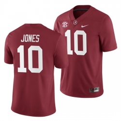 Alabama Crimson Tide Mac Jones Crimson College Football Men's Home Game Jersey