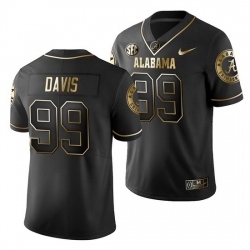 Alabama Crimson Tide Raekwon Davis Black Golden Edition Men'S Jersey