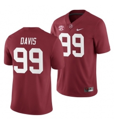 Alabama Crimson Tide Raekwon Davis Crimson 2019 Home Game Jersey NCAA Football