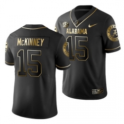 Alabama Crimson Tide Xavier Mckinney Black Golden Edition Men'S Jersey