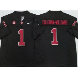 Men Alabama Crimson Tide  1 Ryan Alexander Coleman Williams Jr Black F U S E 2026 Stitched Football Jersey
