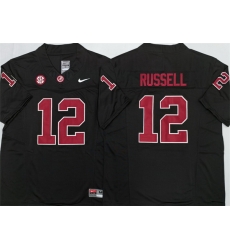 Men Alabama Crimson Tide  12 Keelon Russell Black 2026 F U S E Stitched Football Jerseys