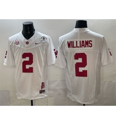 Men Alabama Crimson Tide 2 Ryan Williams White F U S E With Patch Stitched Football Jersey Men Alabama Crimson Tide 2 Ryan Williams White F U S E With Patch Stitched Football Jersey