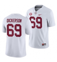 NCAA Football Alabama Crimson Tide Landon Dickerson White 2019 Away Game Jersey