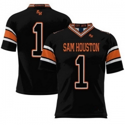 Men Sam Houston State Bearkats  1 Black Moss Endzone Stitched Football Jersey
