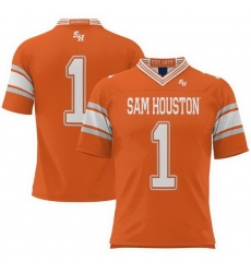 Men Sam Houston State Bearkats  1 Orange Endzone Stitched Football Jersey