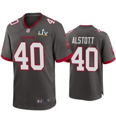 Men Mike Alstott Buccaneers Pewter Super Bowl Lv Game Jersey