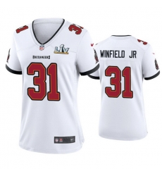 Women Antoine Winfield Jr. Buccaneers White Super Bowl Lv Game Jersey