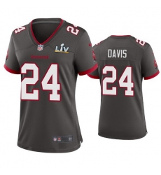 Women Carlton Davis Buccaneers Pewter Super Bowl Lv Game Jersey