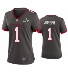 Women Greg Joseph Buccaneers Pewter Super Bowl Lv Game Jersey