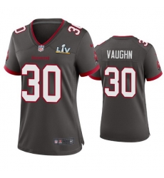 Women Ke'Shawn Vaughn Buccaneers Pewter Super Bowl Lv Game Jersey