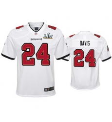 Youth Carlton Davis Buccaneers White Super Bowl Lv Game Jersey