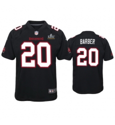 Youth Ronde Barber Buccaneers Black Super Bowl Lv Game Fashion Jersey