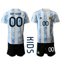 Kids Argentina Short Soccer Jerseys 034