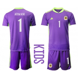 Kids Argentina Short Soccer Jerseys 036