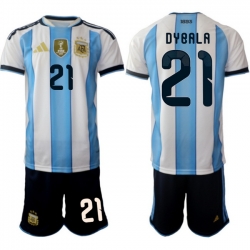 Argentina 2026 FIFA World Cup Soccer Jersey White #21 DYBALA