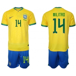 Men FIFA 2022 Brazil Soccer Jersey 020