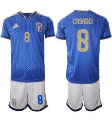 Italy Home Blue Soccer Jersey 0009