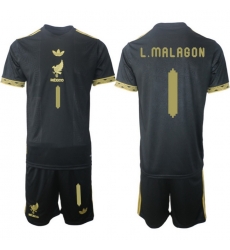 Men Mexico 2025 Soccer Jerseys BlackGold #1 L.MALAGON