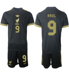 Men Mexico 2025 Soccer Jerseys BlackGold #9 RAUL