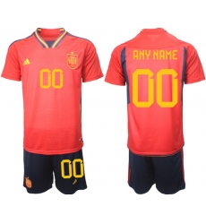 Men FIFA 2022 Spain Soccer Customized Jersey 001