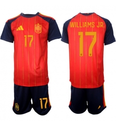 Spain 2026 FIFA World Cup Soccer Jersey Red #17 WILLIAMS JR