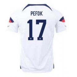 Men US 2022 FIFA Soccer Jersey White 010