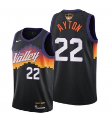 suns deandre ayton black 2021 nba finals bound city edition jersey