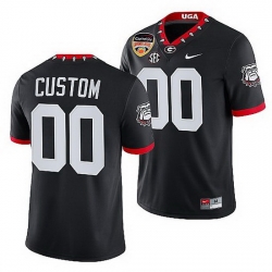 Georgia Bulldogs Custom Black 2021 Orange Bowl College Football Playoff Jersey