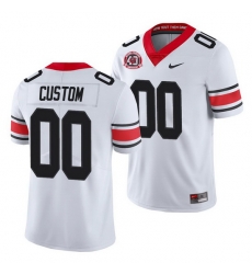 Georgia Bulldogs Custom White 40th Anniversary College Football Jersey