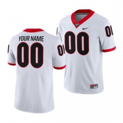 Georgia Bulldogs Custom White College Football Jersey