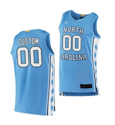 North Carolina Tar Heels Custom Blue Authentic Jersey