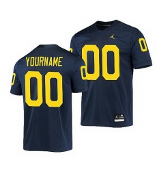 Michigan Wolverines Custom Navy Game Men'S Jersey