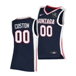 Gonzaga Bulldogs Custom 2021 Wcc Mens Basketball Conference Tournament Champions Elite Navy Jersey