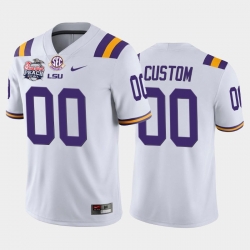 LSU Tiger Custom White Home Men'S Jersey