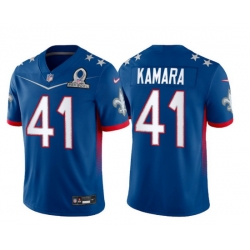 Men 2022 NFL Pro Bowl New Orleans Saints 41 Alvin Kamara NFC Blue Jersey