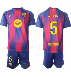 Men FC Barcelona 2026 Soccer Jerseys PinkBlue #5 PUYOL