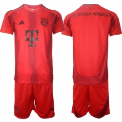 Men Bayern Munich Custom 2024 25 Red Home Soccer Jersey Suit Men Bayern Munich Custom 2024 25 Red Home Soccer Jersey Suit
