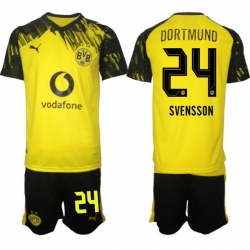 Men Borussia Dortmund 2026 Soccer Jerseys Yellow #24 SVENSSON