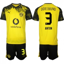 Men Borussia Dortmund 2026 Soccer Jerseys Yellow #3 ANTON