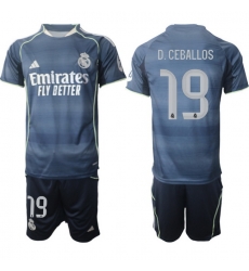 Men Real Madrid 2026 Soccer Jerseys DarkBlue #19 D.CEBALLOS
