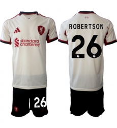 Men Liverpool 2026 Soccer Jerseys Beige #26 ROBERTSON