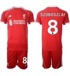 Men Liverpool 2026 Soccer Jerseys Red #8 SZOBOSZLAI