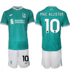 Men Liverpool 2026 Soccer Jerseys Teal #10 MAC ALLISTER