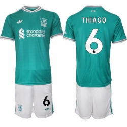 Men Liverpool 2026 Soccer Jerseys Teal #6 THIAGO
