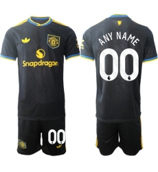 Men Manchester United 2026 Soccer Jerseys Black CUSTOM