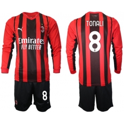 Men AC Milan Long Sleeve Soccer Jerseys 510