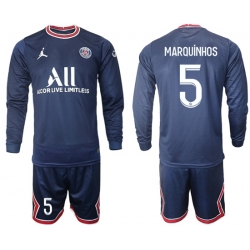 Men Paris Saint Germain Long Sleeve Soccer Jerseys 560